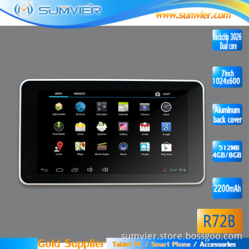 7inch 1024X600 Rk3026 Dual Core Meta Back Android Tablet PC